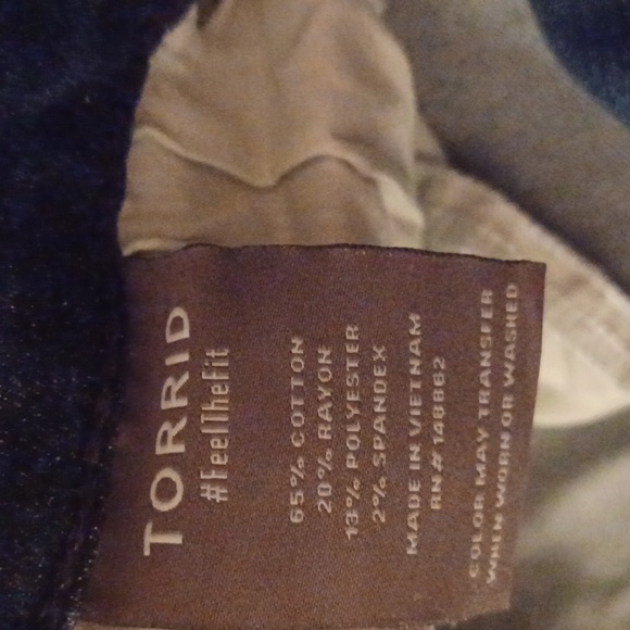 Torrid Jegging Super Sift 16S 3 Button Zip Denim - Picture 6 of 7